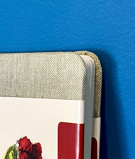 Example of rounded corners on book cover